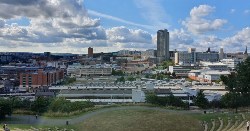 View of the city of Sheffield